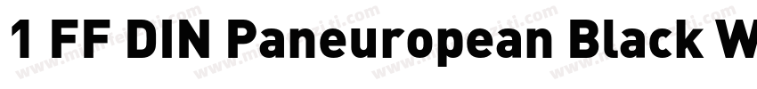 1 FF DIN Paneuropean Black WhatFon字体转换